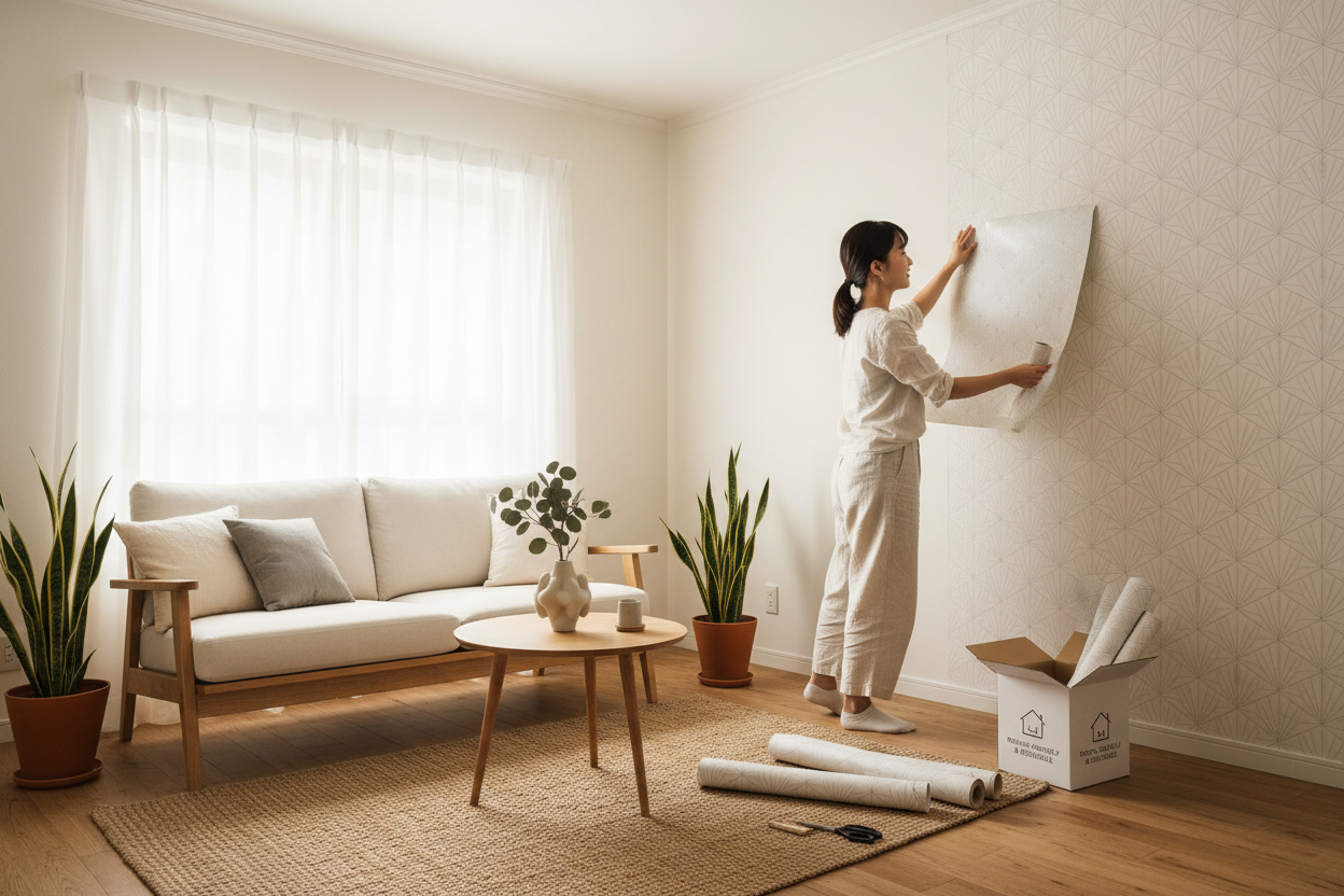 Image of 壁紙シートは賃貸でも大丈夫？1月に選ばれる原状回復OKな貼ってはがせる壁紙