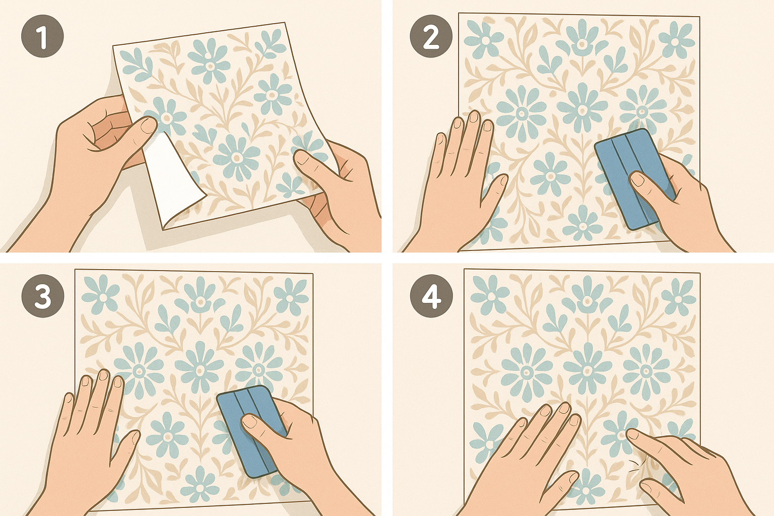 Image of 壁紙シールの貼り方＆剥がし方ガイド｜初心者でも失敗しないコツ