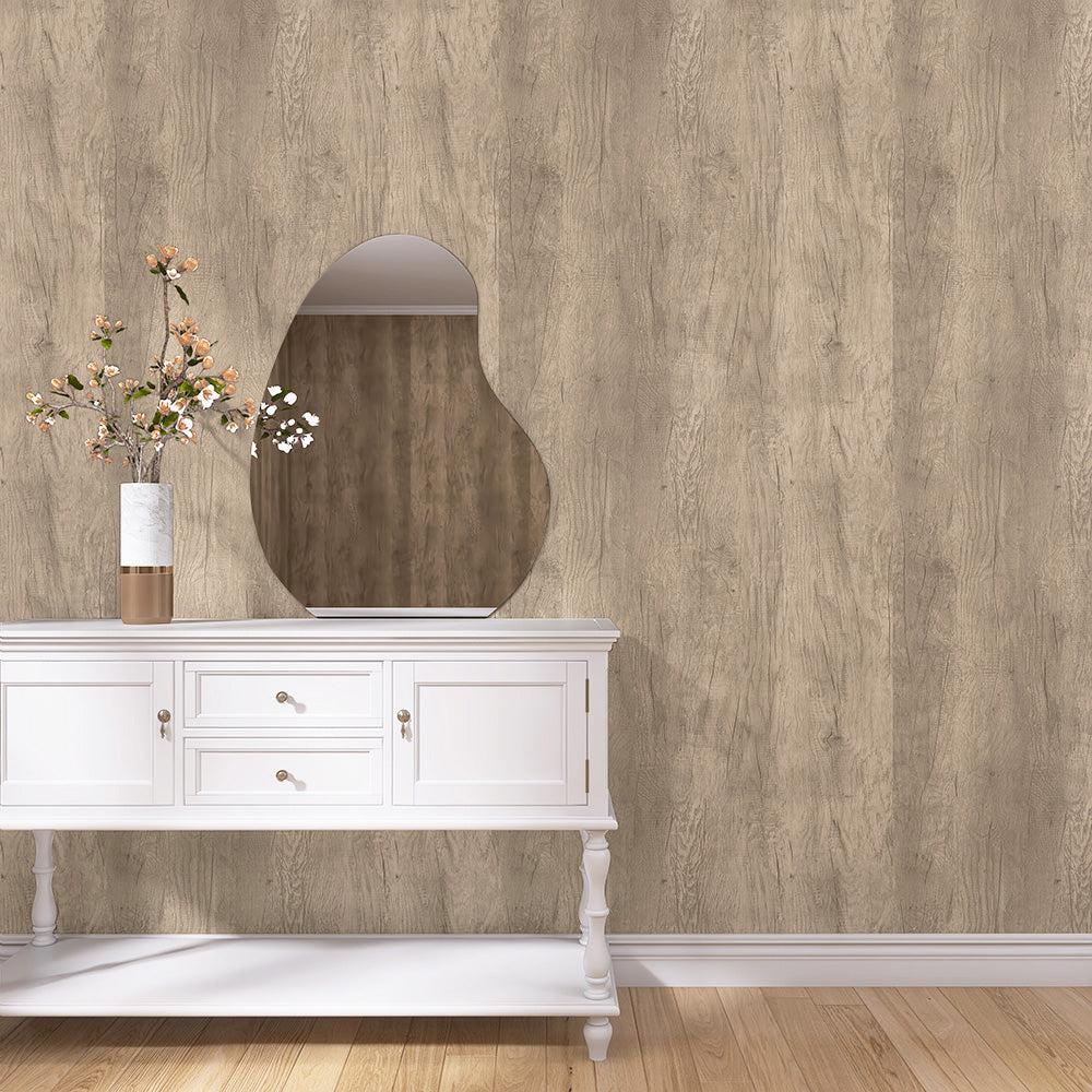 Image of 貼ってはがせる粘着シート ウッド調 壁紙シール 厚手防水 のり付きリメイクシート 3m YCB4010