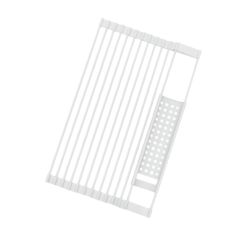 Image of 水切りラック 小物置き付きタイプ 白い