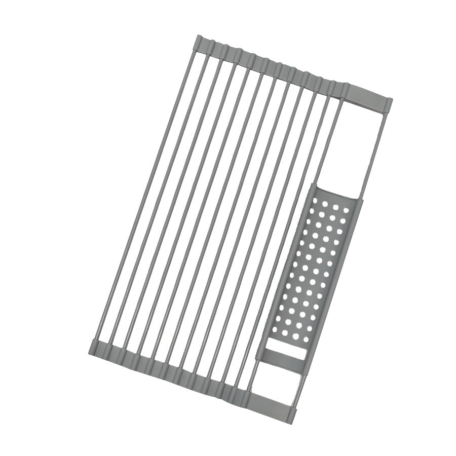 Image of 水切りラック 小物置き付きタイプ 灰色
