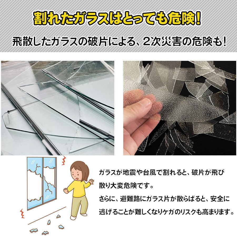 窓枠 飛散防止フィルム