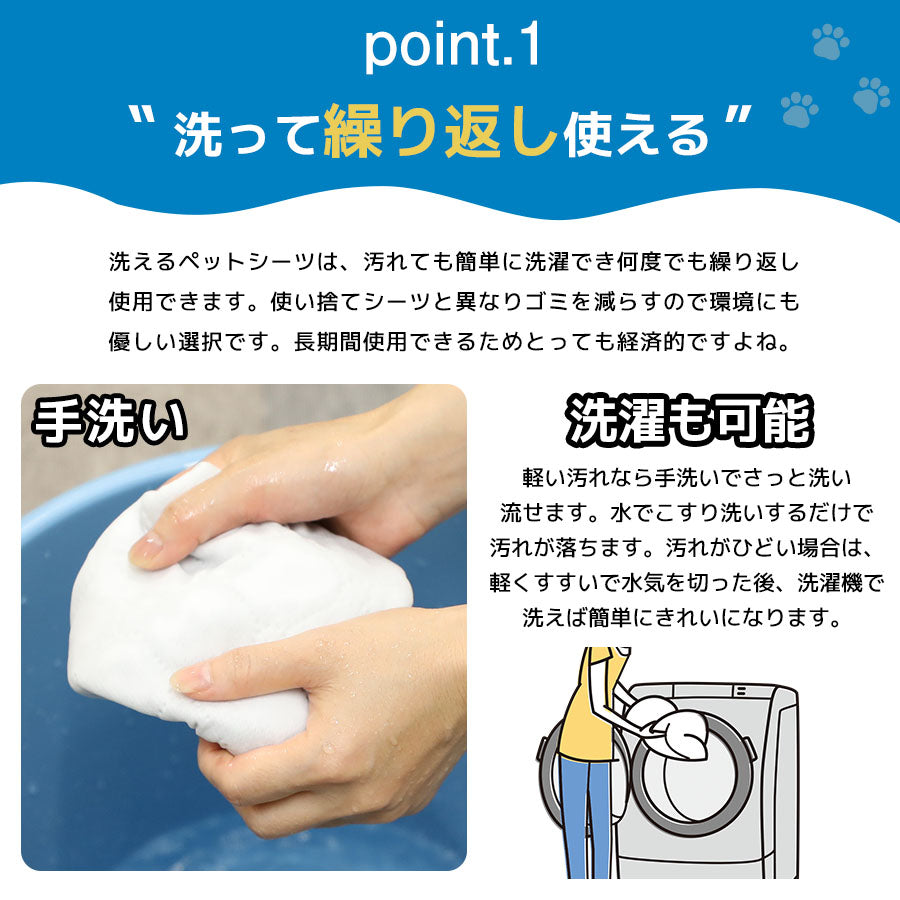 Image of 洗えるペットシーツ ポイント