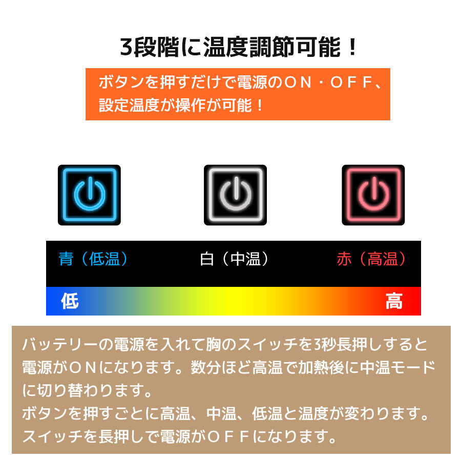 ヒーター内蔵 電熱ベスト