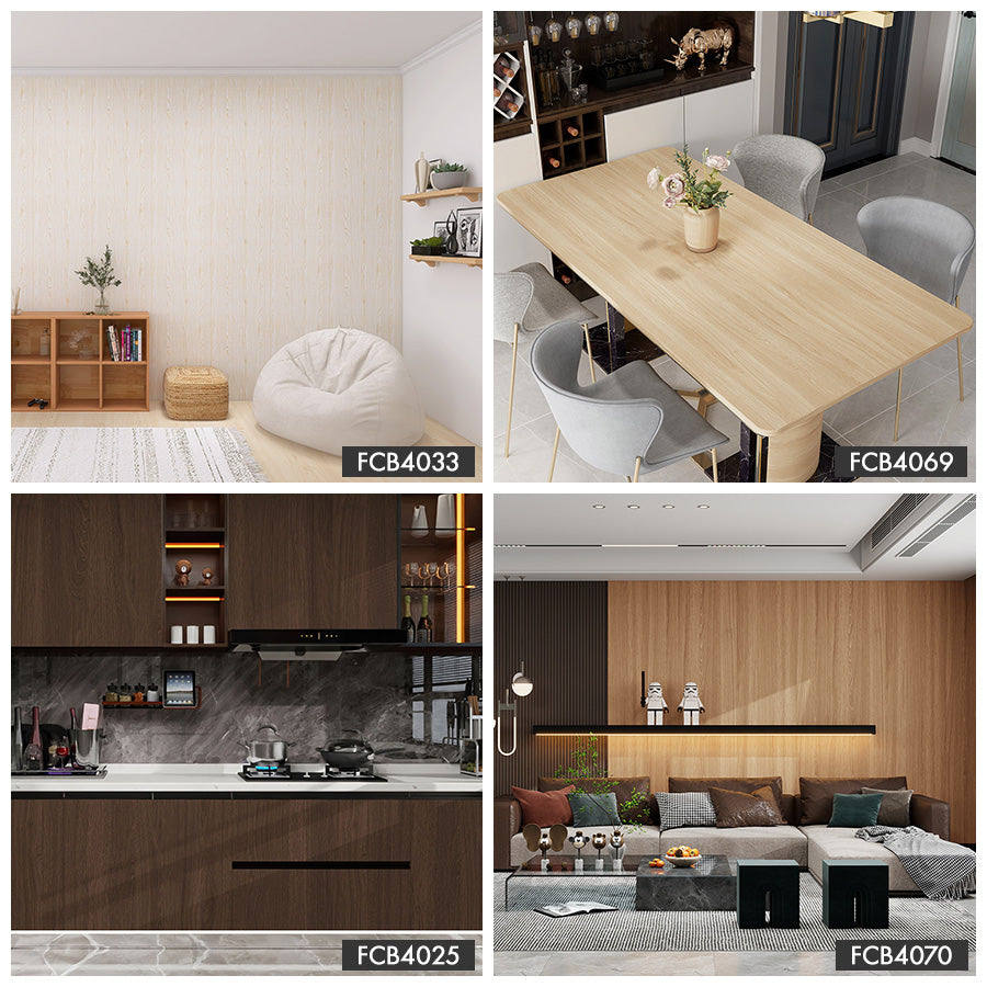 Image of 貼ってはがせる粘着シート ウッド調 壁紙シール 1m