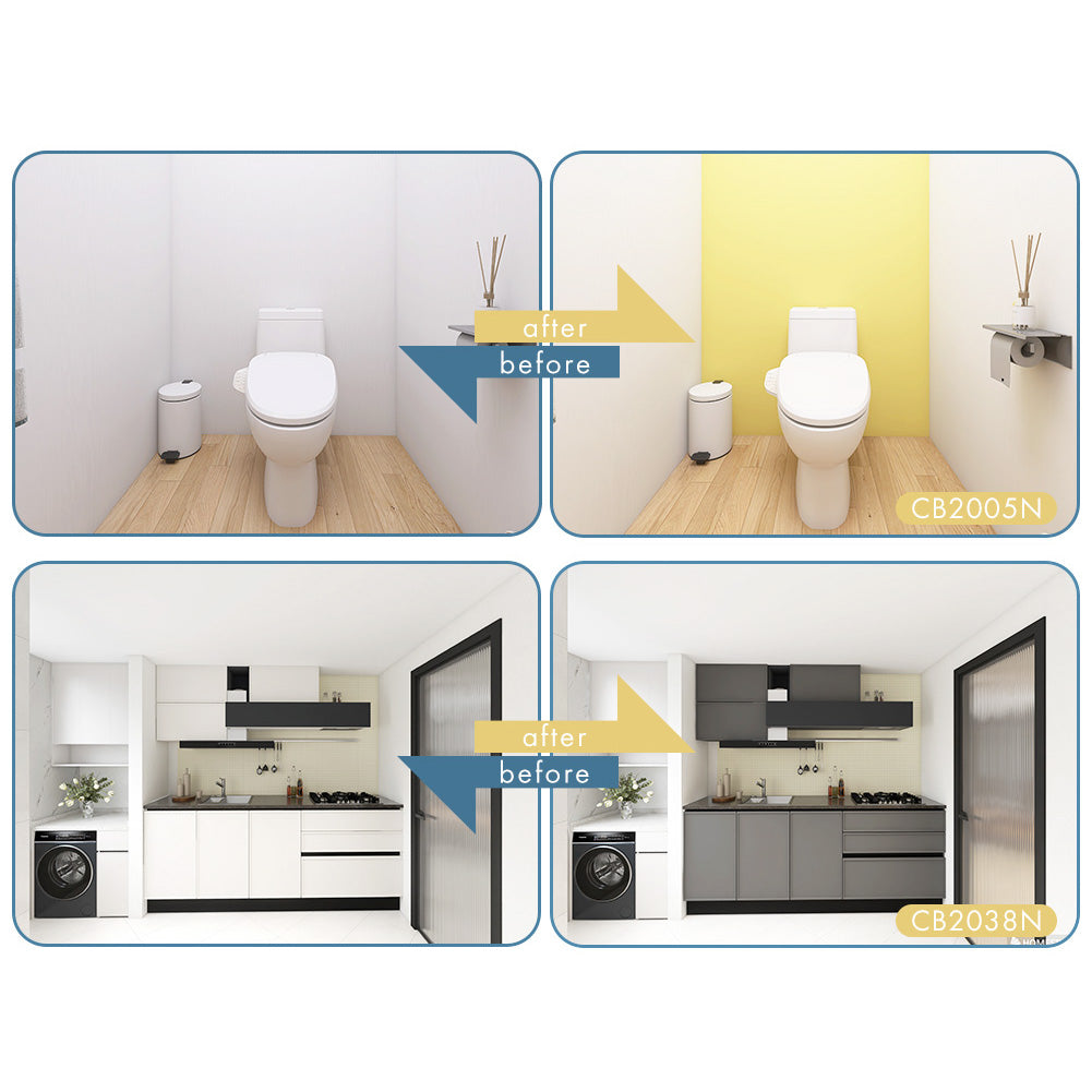 壁紙シール ブルー系【5m単位・防水】貼ってはがせる のり付きリメイクシート